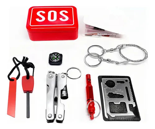 Kit Herramientas Sos Supervivencia Táctico Camping Trekking