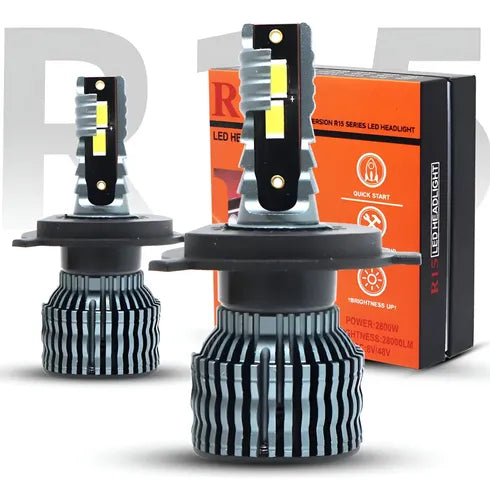 Turbo Led Para Auto R15 H4 Csp Canbus 28.000lm Luces