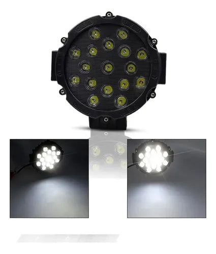 Luces Foco Neblinero Led 51w Redondo Off Road Alta Calidad