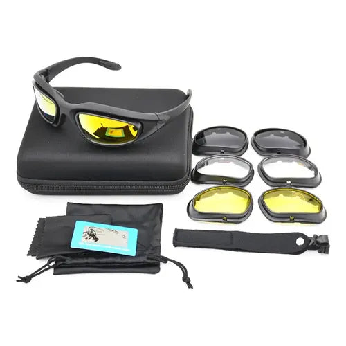 Lentes Tacticos Militar Daisy C5 Uv400 4 Micas Pesca Caza