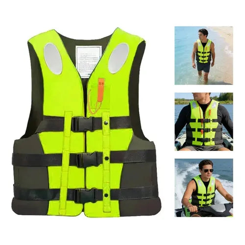 Chaleco Salvavidas Para Adultos Verde Reflectante