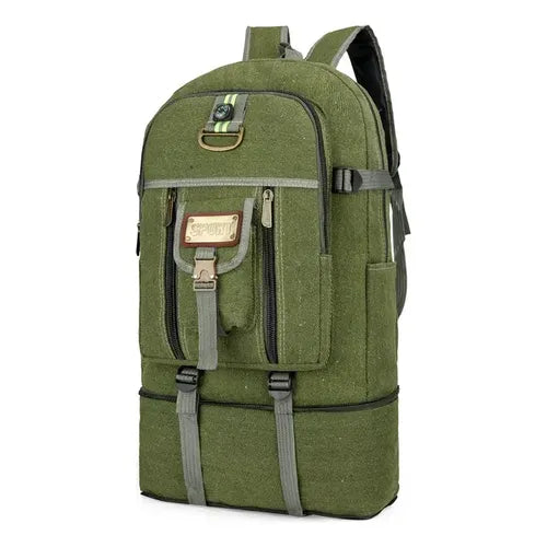 Mochila Lona 50l Vintage Senderismo Viajes Camping Viajes
