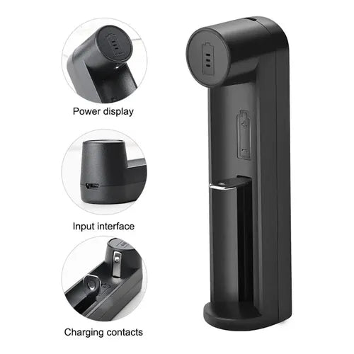 Cargador Pilas De Litio Incluye 4 Pilas 18650 8800 Mah 4.2v