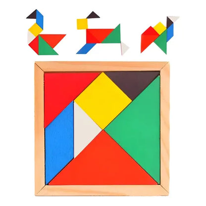 Juego Madera Didáctico Tangrama 20x20 Cm
