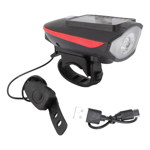 Luz Delantera Con Bocina De Bicicleta Usa Pila