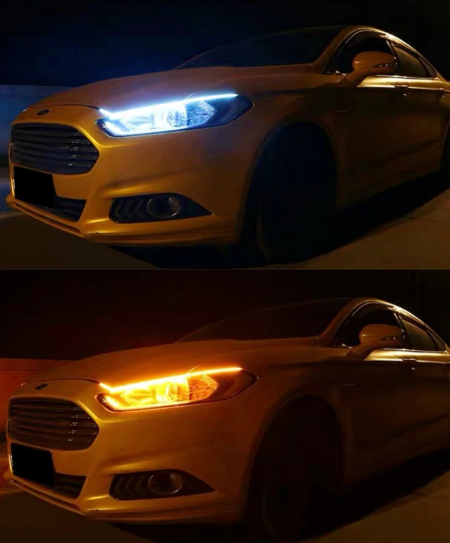 Auto X2 Cinta Tira Led Señal Giro Streamer Luz Barra 60cm