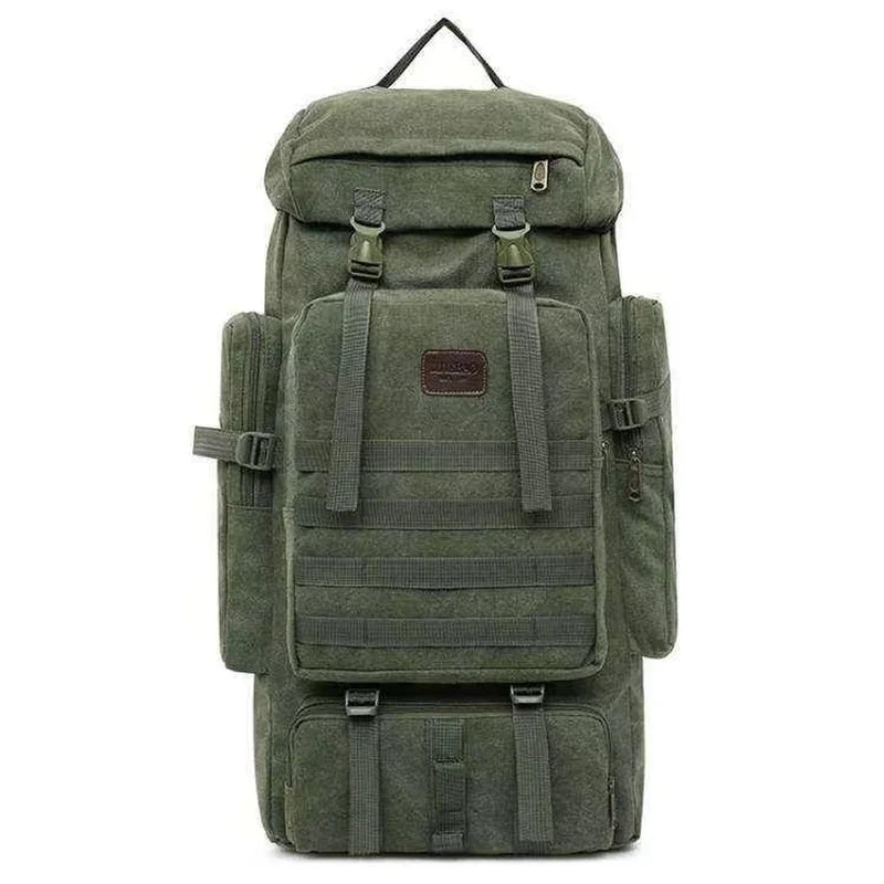 Mochila Viajera 80 Litros Tactica Lona Bolso Ropero