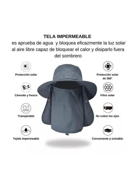 Sombreo Boonie Legionario Ala Ancha Para Protección Solar