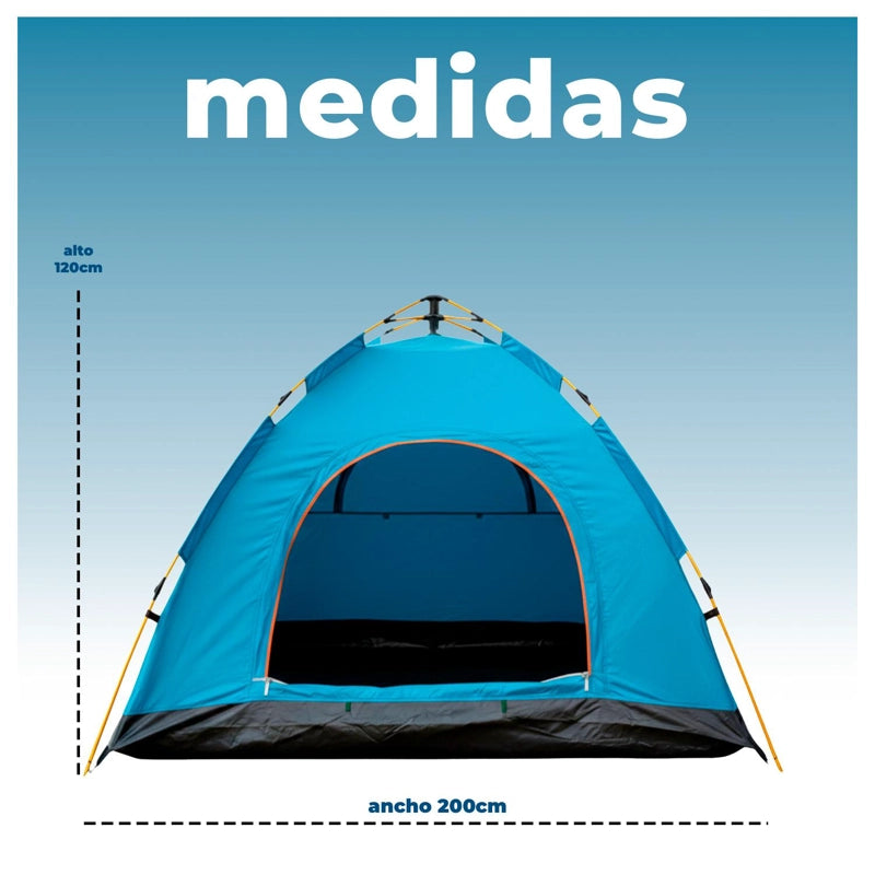 Carpa De 4 Personas De Armado Automático Rápido Y Fácil 2x2m