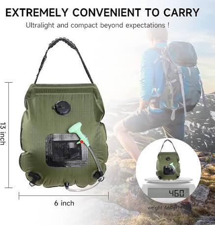 Ducha Solar Portatil Camping Ducha Outdoor Acampar Ducha 20l