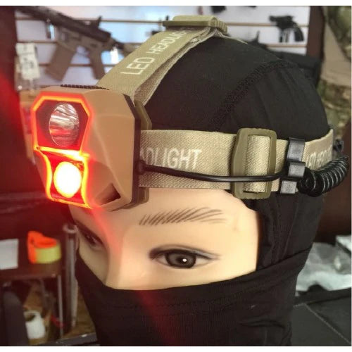 Linterna Frontal Luz Led Cintillo Luz Blanca Roja Integrada Luz Blanco Led