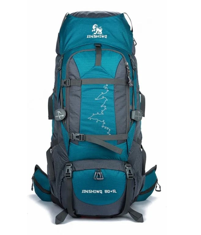 Mochila Camping 80+5 Trekking Senderismo Impermeable Con Barras Reforzadas