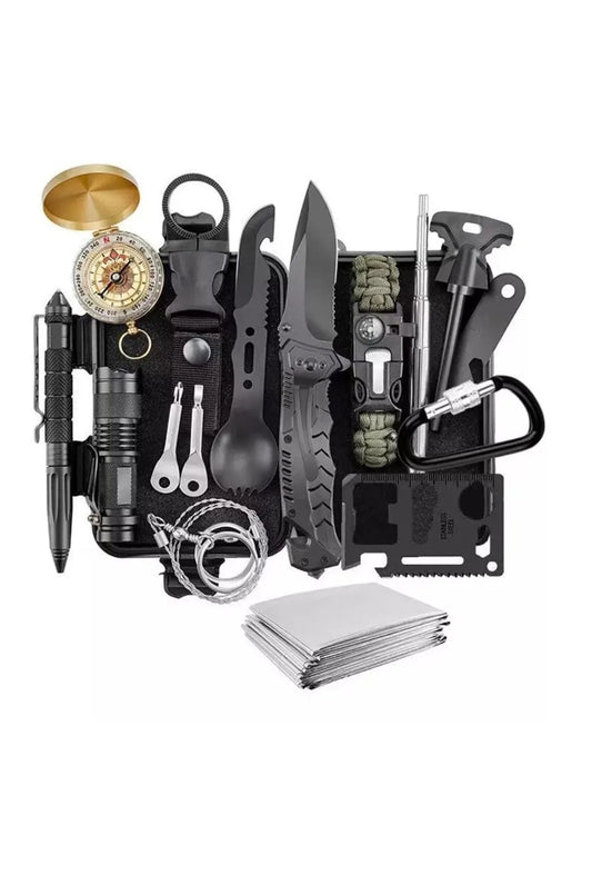 Kit Herramientas Supervivencia Pesca Camping 12en1
