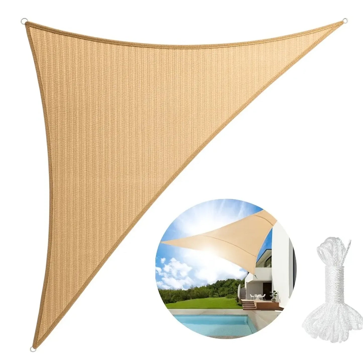 Carpa Camping Vela Sombreadora Toldo Triangular Vela 3x3mts