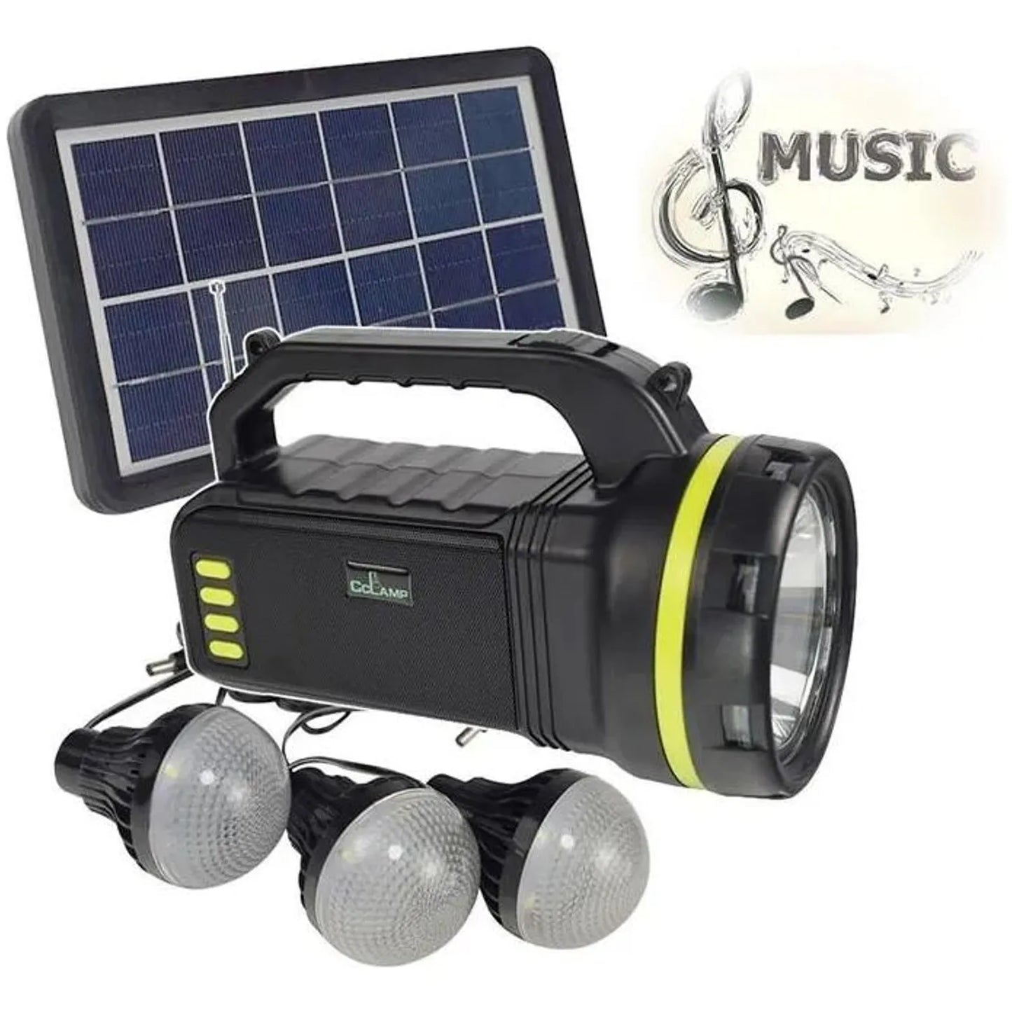 Kit De Camping Solar Radio Bluetooth Ampolletas