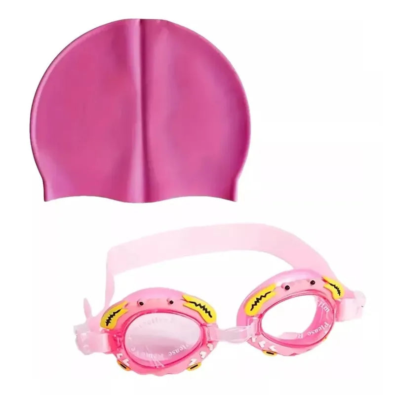 Conjunto De Gafas De Natación Para Niños Y Gorro De Natación