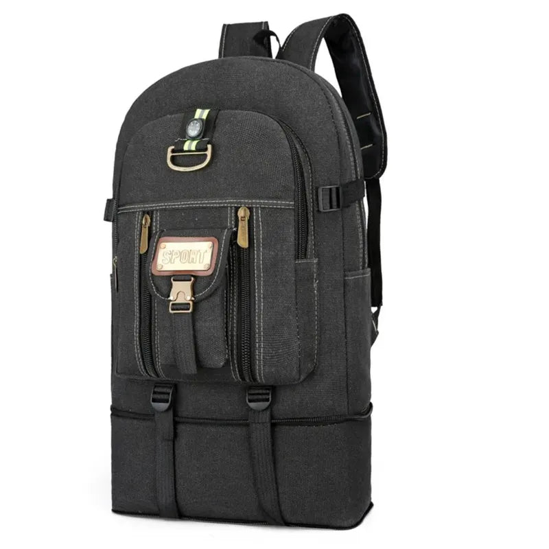 Mochila Lona 50l Vintage Senderismo Viajes Camping Viajes