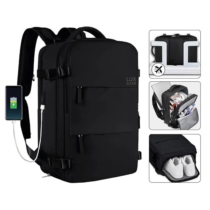 Mochila Viajera Para Cabina De Avión Multifuncional Expandible